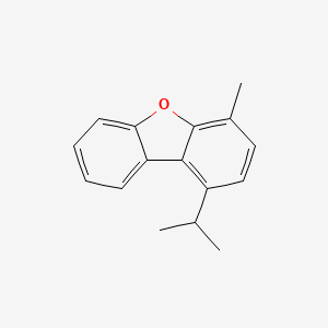 molecular formula C16H16O B12884183 1-Isopropyl-4-methyldibenzo[b,d]furan CAS No. 62787-26-2