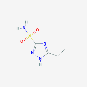 molecular formula C4H8N4O2S B12884208 3-Ethyl-1H-1,2,4-triazole-5-sulfonamide 