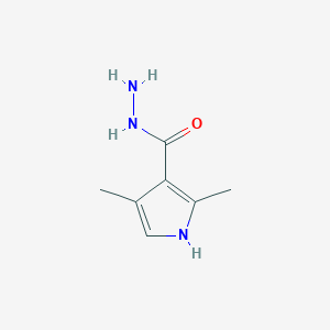 molecular formula C7H11N3O B12884278 2,4-dimethyl-1H-pyrrole-3-carbohydrazide CAS No. 500302-92-1