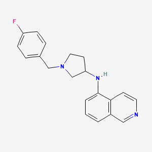 molecular formula C20H20FN3 B12884294 N-(1-(4-fluorobenzyl)pyrrolidin-3-yl)isoquinolin-5-amine CAS No. 675133-01-4