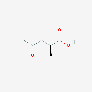 molecular formula C6H10O3 B128843 Pentanoic acid, 2-methyl-4-oxo-, (2S)-(9CI) CAS No. 148493-16-7