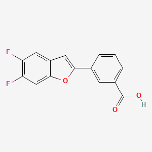 molecular formula C15H8F2O3 B12884305 Benzoic acid, 3-(5,6-difluoro-2-benzofuranyl)- CAS No. 835595-08-9