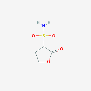 molecular formula C4H7NO4S B12884381 2-Oxotetrahydrofuran-3-sulfonamide 