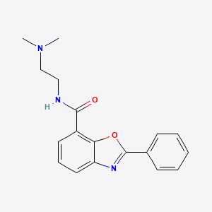 molecular formula C18H19N3O2 B12884397 N-(2-(Dimethylamino)ethyl)-2-phenyl-7-benzoxazolecarboxamide CAS No. 131862-19-6