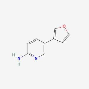 molecular formula C9H8N2O B12884404 5-(Furan-3-yl)pyridin-2-amine 