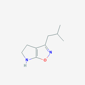 molecular formula C9H14N2O B12884435 3-Isobutyl-5,6-dihydro-4H-pyrrolo[3,2-d]isoxazole 