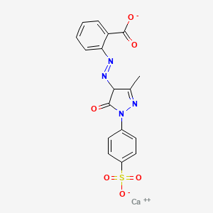 molecular formula C17H12CaN4O6S B12884488 Calcium 2-((4,5-dihydro-3-methyl-5-oxo-1-(4-sulphonatophenyl)-1H-pyrazol-4-yl)azo)benzoate CAS No. 67355-35-5