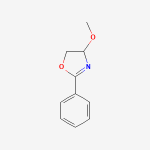 molecular formula C10H11NO2 B12884568 4-Methoxy-2-phenyl-4,5-dihydrooxazole 