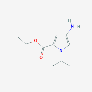 molecular formula C10H16N2O2 B12884573 Ethyl 4-amino-1-isopropyl-1H-pyrrole-2-carboxylate 