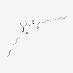 molecular formula C25H48N2O2 B12884583 N-((1-Decanoylpyrrolidin-2-yl)methyl)decanamide CAS No. 61797-93-1