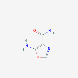 molecular formula C5H7N3O2 B12884588 5-amino-N-methyloxazole-4-carboxamide 