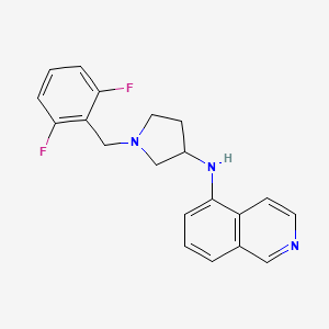 molecular formula C20H19F2N3 B12884589 N-(1-(2,6-difluorobenzyl)pyrrolidin-3-yl)isoquinolin-5-amine CAS No. 675133-02-5