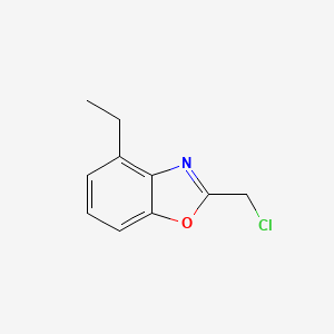 molecular formula C10H10ClNO B12884631 2-(Chloromethyl)-4-ethylbenzo[d]oxazole 