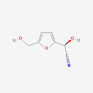 molecular formula C7H7NO3 B12884646 (S)-2-Hydroxy-2-(5-(hydroxymethyl)furan-2-yl)acetonitrile 