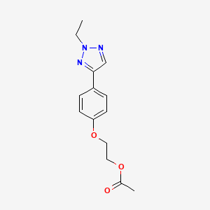 molecular formula C14H17N3O3 B12884666 2-(4-(2-Ethyl-2H-1,2,3-triazol-4-yl)phenoxy)ethyl acetate 