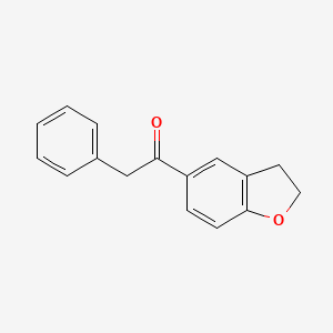 molecular formula C16H14O2 B12884670 Ethanone, 1-(2,3-dihydro-5-benzofuranyl)-2-phenyl- CAS No. 115063-20-2
