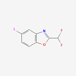 molecular formula C8H4F2INO B12884716 2-(Difluoromethyl)-5-iodobenzo[d]oxazole 