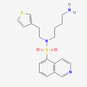 molecular formula C19H23N3O2S2 B12884718 N-(4-Aminobutyl)-N-(2-(thiophen-3-yl)ethyl)isoquinoline-5-sulfonamide CAS No. 651307-37-8