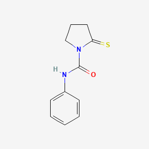 molecular formula C11H12N2OS B12884777 N-Phenyl-2-sulfanylidenepyrrolidine-1-carboxamide CAS No. 61405-63-8