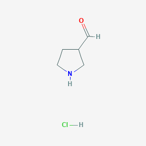 molecular formula C5H10ClNO B12884791 Pyrrolidine-3-carbaldehyde hydrochloride 