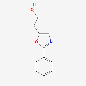 molecular formula C11H11NO2 B12884842 2-(2-Phenyloxazol-5-yl)ethanol CAS No. 645392-34-3