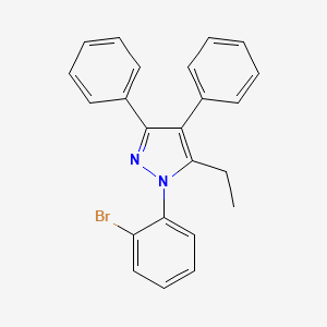 molecular formula C23H19BrN2 B1288510 1-(2-bromophenyl)-5-ethyl-3,4-diphenyl-1H-pyrazole CAS No. 300658-42-8
