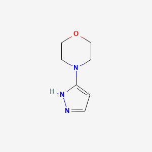 molecular formula C7H11N3O B1288522 4-(1H-吡唑-3-基)吗啉 CAS No. 474656-47-8
