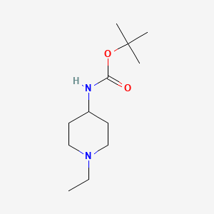 molecular formula C12H24N2O2 B1288540 叔丁基（1-乙基哌啶-4-基）氨基甲酸酯 CAS No. 534595-56-7