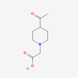 molecular formula C9H15NO3 B1288542 2-(4-乙酰哌啶-1-基)乙酸 CAS No. 885274-84-0