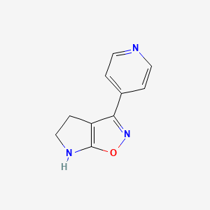 molecular formula C10H9N3O B12885494 3-(Pyridin-4-yl)-5,6-dihydro-4H-pyrrolo[3,2-d]isoxazole 