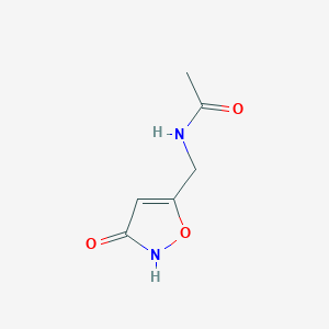 molecular formula C6H8N2O3 B12885512 N-((3-oxo-2,3-dihydroisoxazol-5-yl)methyl)acetamide 