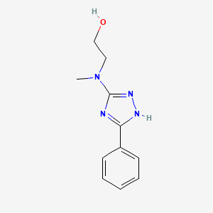 molecular formula C11H14N4O B12885568 Ethanol, 2-[methyl(5-phenyl-1H-1,2,4-triazol-3-yl)amino]- CAS No. 61450-69-9