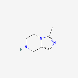 molecular formula C7H11N3 B1288558 3-Methyl-5,6,7,8-tetrahydroimidazo[1,5-a]pyrazine CAS No. 734531-00-1