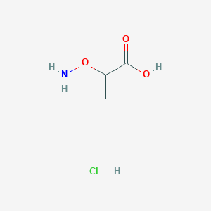 molecular formula C3H8ClNO3 B1288561 2-(Aminooxy)propanoic acid hydrochloride CAS No. 4703-02-0