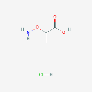 molecular formula C3H8ClNO3 B1288561 2-氨基氧基丙酸；盐酸盐 CAS No. 4703-02-0