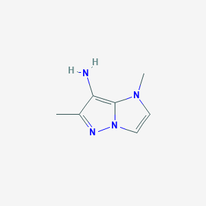 molecular formula C7H10N4 B12885644 1,6-Dimethyl-1H-imidazo[1,2-b]pyrazol-7-amine 