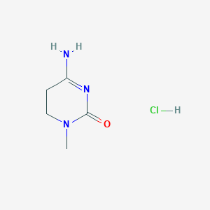 molecular formula C5H10ClN3O B1288565 4-Amino-1-methyl-1,2,5,6-tetrahydropyrimidin-2-one hydrochloride 