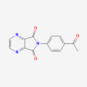 molecular formula C14H9N3O3 B1288571 6-(4-acetylphenyl)-5H-pyrrolo[3,4-b]pyrazine-5,7(6H)-dione 