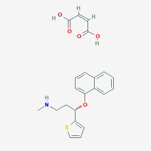 molecular formula C22H23NO5S B128859 (Z)-But-2-enedioic acid;(3S)-N-methyl-3-naphthalen-1-yloxy-3-thiophen-2-ylpropan-1-amine CAS No. 116817-86-8