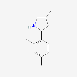 molecular formula C13H19N B12886000 2-(2,4-Dimethylphenyl)-4-methylpyrrolidine 
