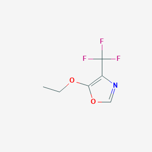 molecular formula C6H6F3NO2 B12886030 5-Ethoxy-4-(trifluoromethyl)oxazole 