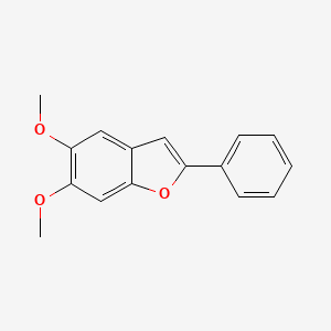 molecular formula C16H14O3 B12886059 5,6-Dimethoxy-2-phenyl-1-benzofuran CAS No. 111248-54-5