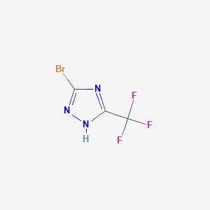 molecular formula C3HBrF3N3 B1288607 3-bromo-5-(trifluoromethyl)-1H-1,2,4-triazole CAS No. 1185320-36-8
