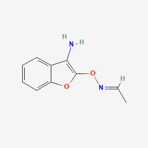 molecular formula C10H10N2O2 B12886083 Acetaldehyde O-(3-aminobenzofuran-2-yl) oxime 