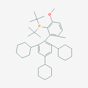 molecular formula C40H61OP B12886188 Di-tert-butyl(2',4',6'-tricyclohexyl-3-methoxy-6-methyl-[1,1'-biphenyl]-2-yl)phosphine 