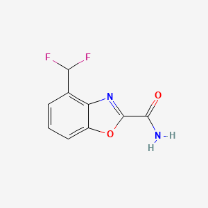 molecular formula C9H6F2N2O2 B12886233 4-(Difluoromethyl)benzo[d]oxazole-2-carboxamide 