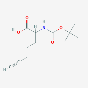 molecular formula C12H19NO4 B1288629 Boc-2-amino-hept-6-ynoic acid 