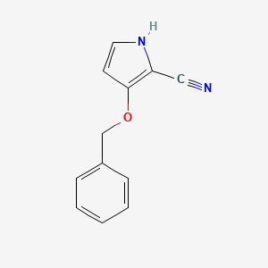 molecular formula C12H10N2O B12886323 3-(Benzyloxy)-1H-pyrrole-2-carbonitrile CAS No. 61893-87-6