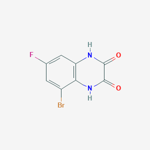 molecular formula C8H4BrFN2O2 B1288634 5-Bromo-7-fluoro-1,4-dihydroquinoxaline-2,3-dione CAS No. 153504-80-4