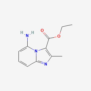 molecular formula C11H13N3O2 B1288635 Ethyl 5-amino-2-methylimidazo[1,2-A]pyridine-3-carboxylate CAS No. 35220-24-7